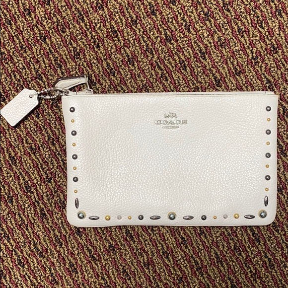 Coach Handbags - COACH PURSE. BEADED OFF WHITE LIKE NEW